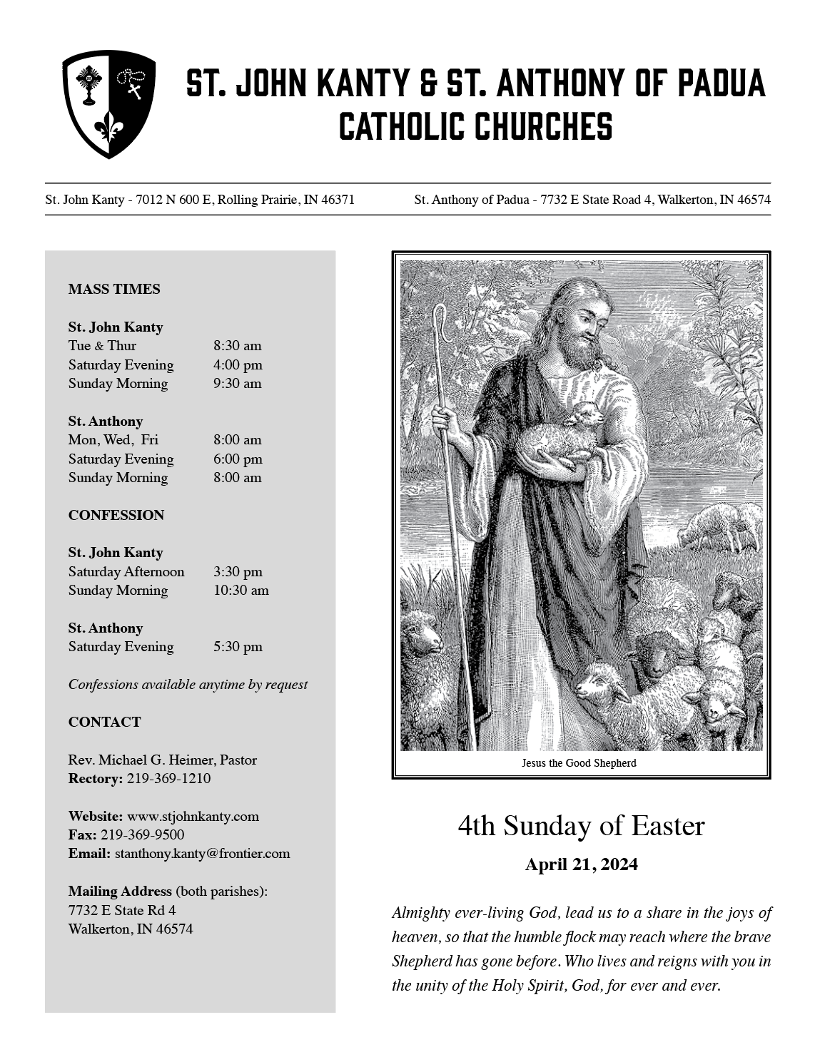 2024 4th Sunday of Easter Bulletin